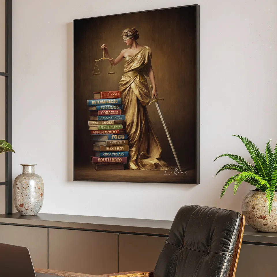 7110 Quadro Conhecimento da Deusa da Justiça – mkp claro