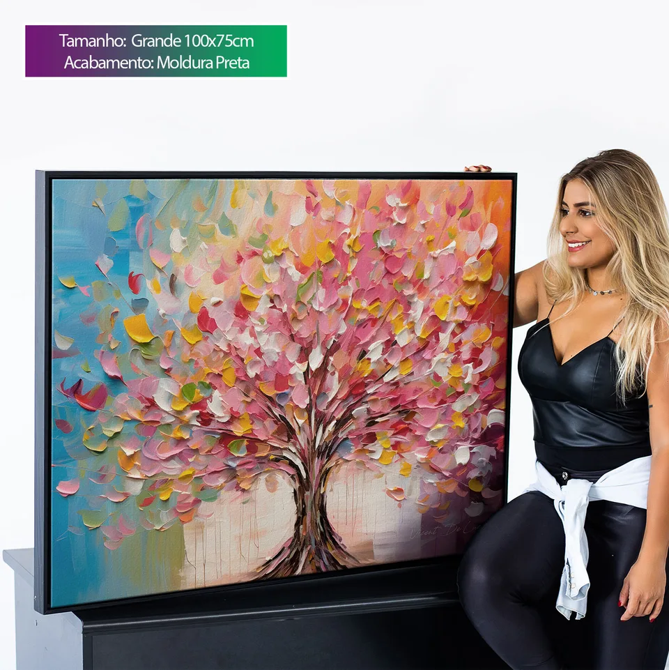 Quadro Árvore Explosão de Cores