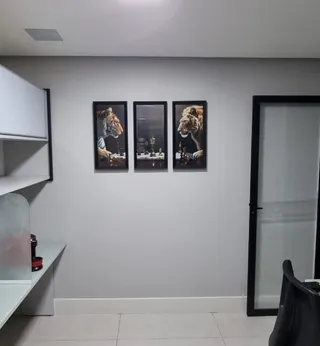Quadro Jogo de Feras 3 Peças na casa de Danielson