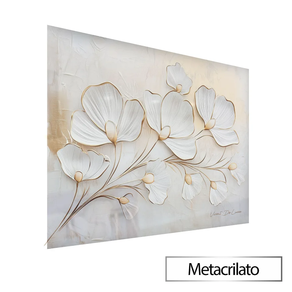Quadro Flores Serenas com acabamento em metacrilato