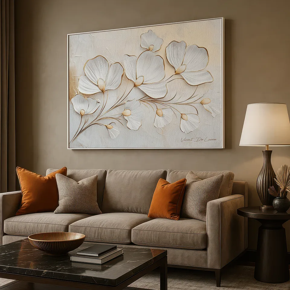 Quadro Flores Serenas para sala, de Vicent de Lucca — foto 4