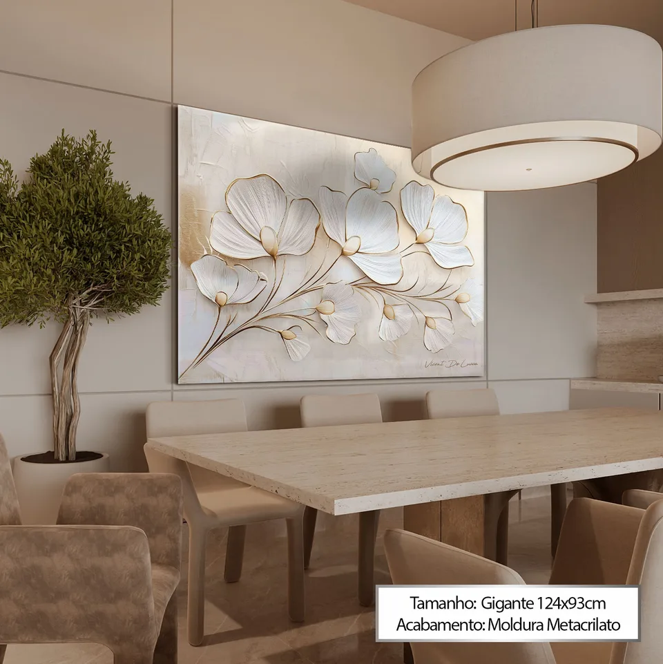 Quadro Flores Serenas para sala, de Vicent de Lucca — foto 6