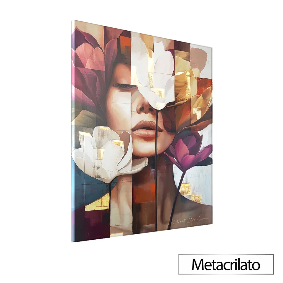 Quadro Florescer da Beleza com acabamento em metacrilato