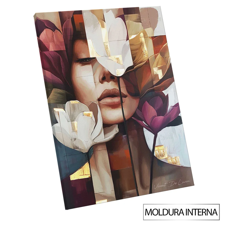 Quadro Florescer da Beleza com moldura interna