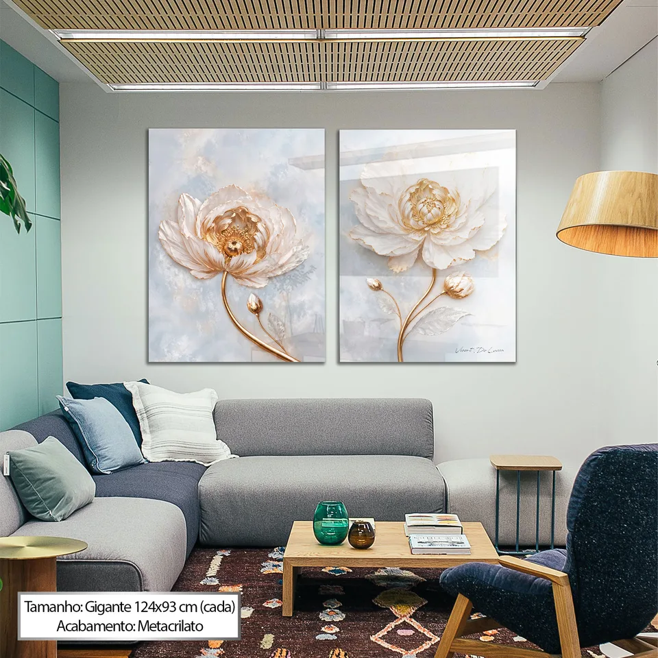 Quadro Florescer da Paz 2 peças — foto 2