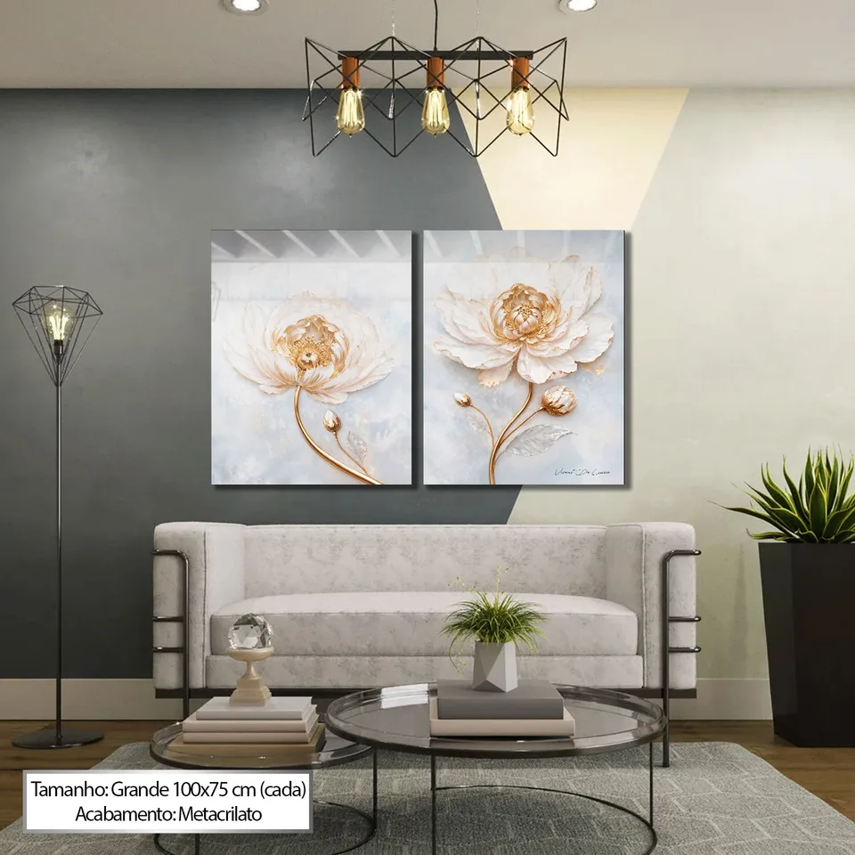Quadro Florescer da Paz 2 peças — foto 3