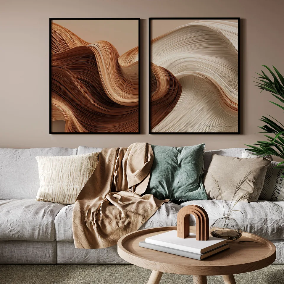 Quadro Fluidez Natural - 2 Peças, de Vicent de Lucca — foto 2