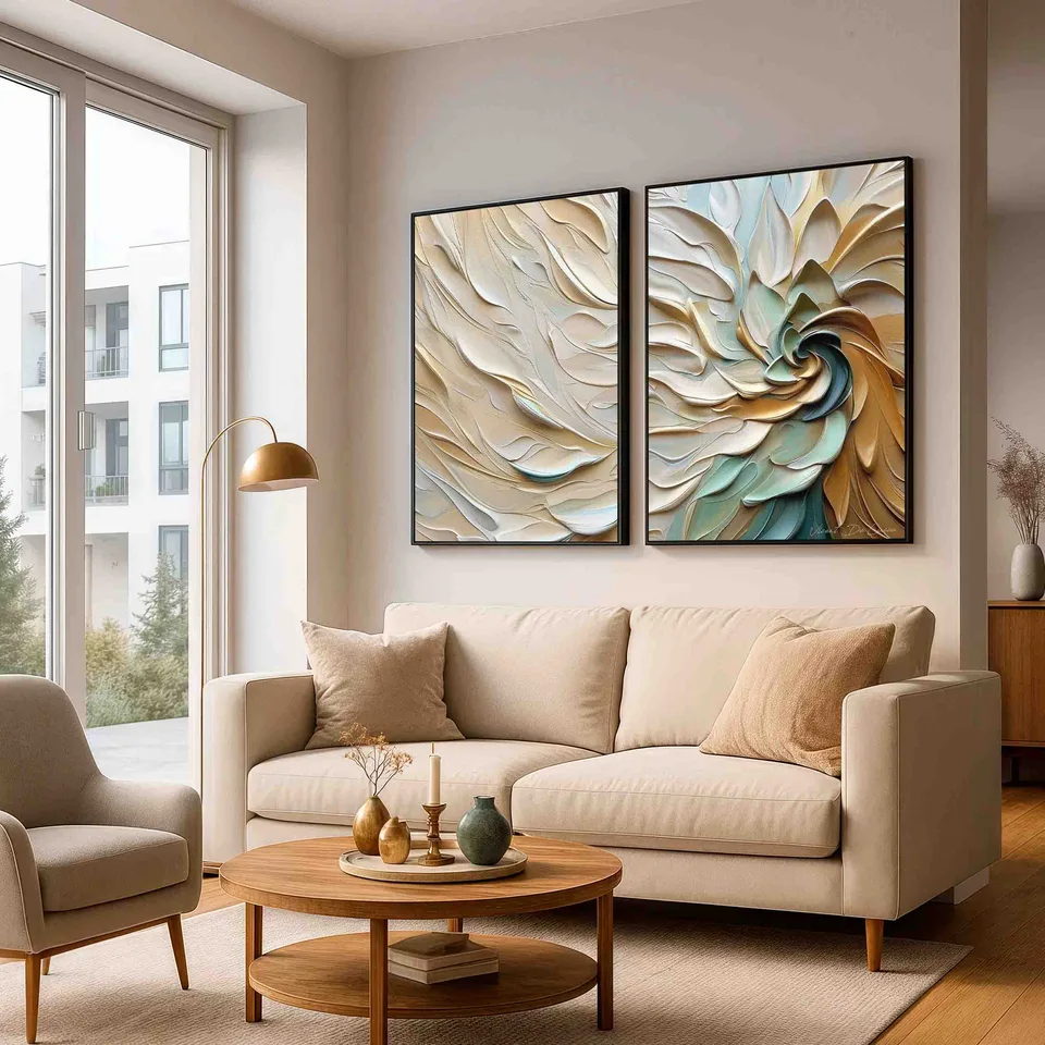 Quadro Fluxo em Flor - 2 Peças, de Vicent de Lucca — foto 2