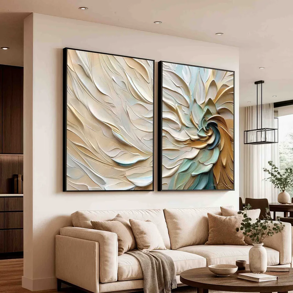 Quadro Fluxo em Flor - 2 Peças, de Vicent de Lucca — foto 3