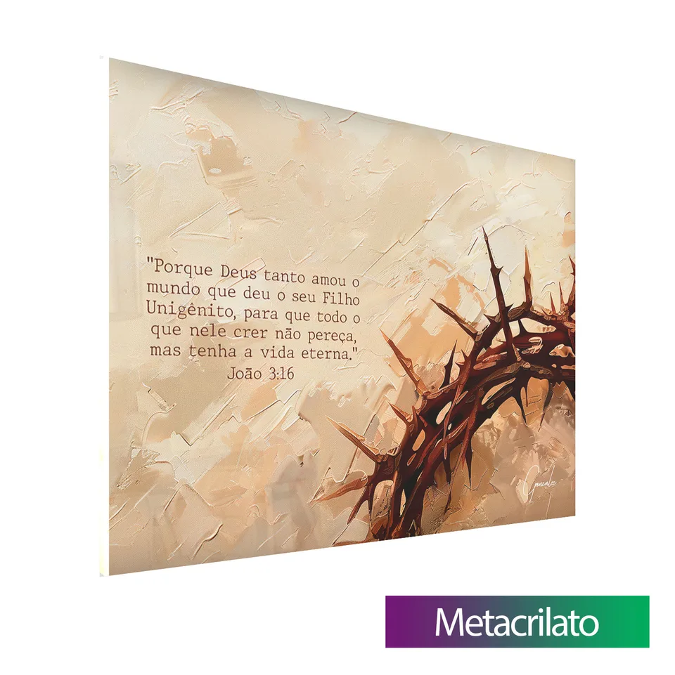 Quadro Foi por Amor com acabamento em metacrilato