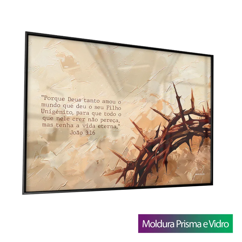 Quadro Foi por Amor com moldura Prisma e vidro