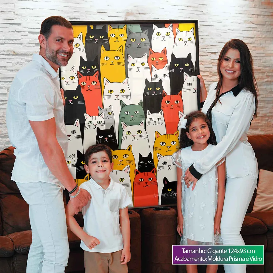 Quadro Gatos Coloridos, de Vicent de Lucca — foto 5