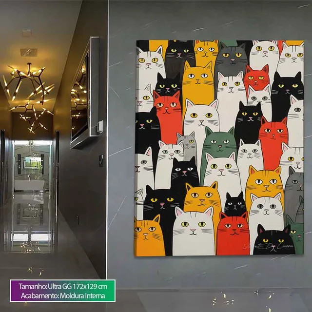 Quadro Gatos Coloridos, de Vicent de Lucca — foto 7