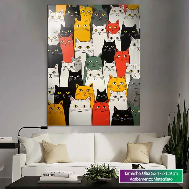Quadro Gatos Coloridos, de Vicent de Lucca — foto 8