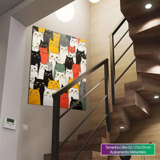Quadro Gatos Coloridos, de Vicent de Lucca — foto 9
