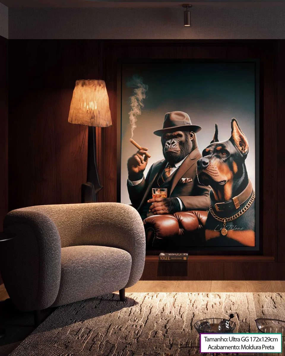 Quadro Gorila Gangster e Seu Cão, de Le Blanc — foto 2