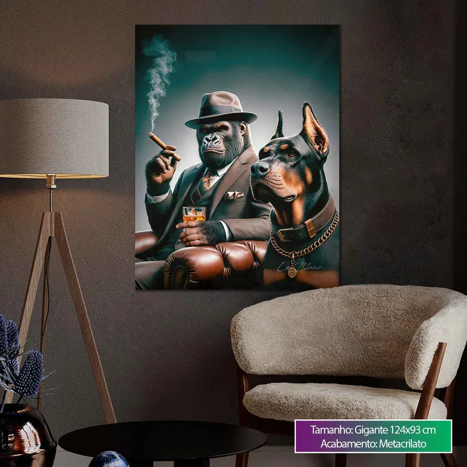Quadro Gorila Gangster e Seu Cão, de Le Blanc — foto 4