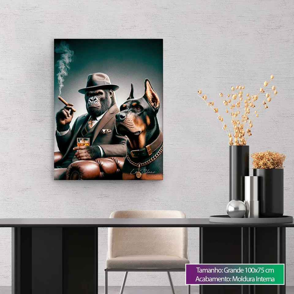 Quadro Gorila Gangster e Seu Cão, de Le Blanc — foto 5