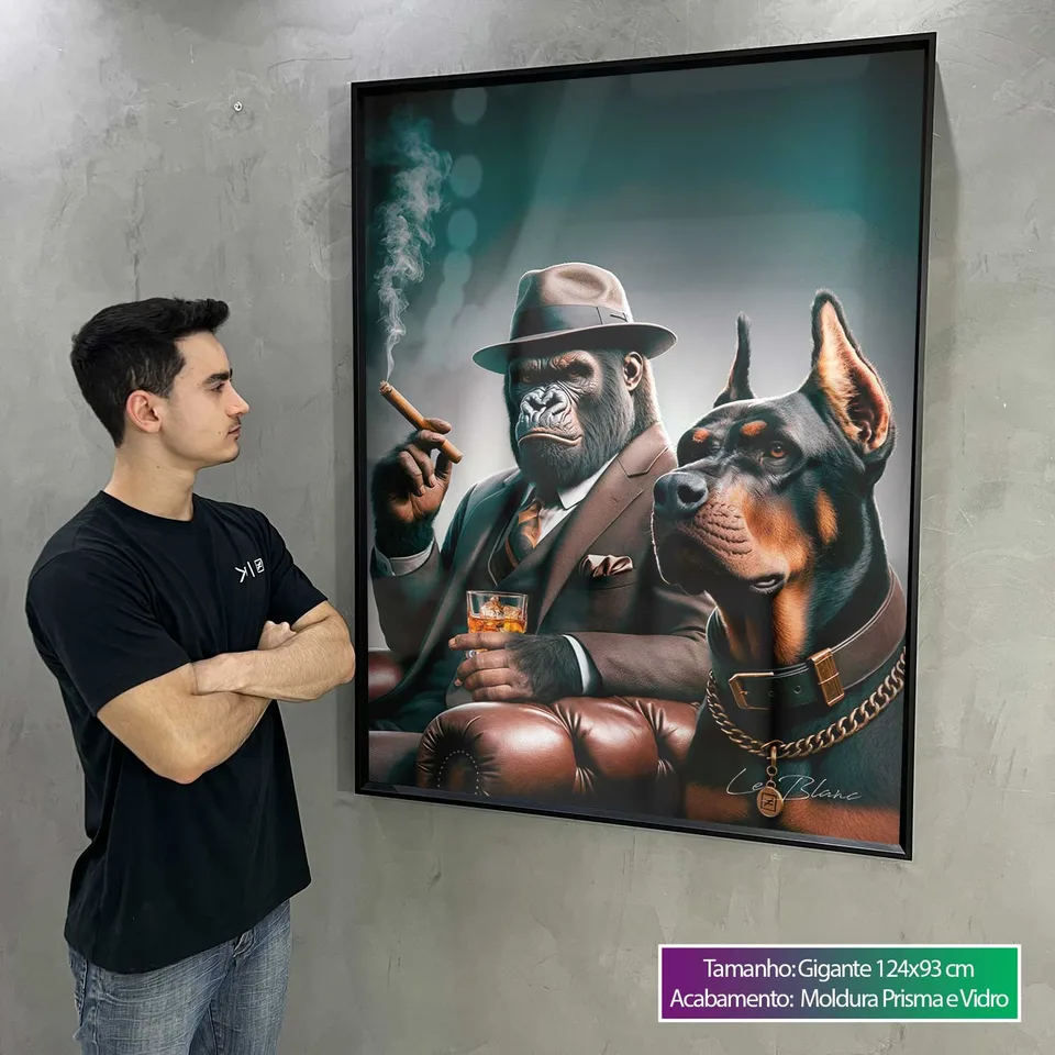 Quadro Gorila Gangster e Seu Cão, de Le Blanc — foto 8