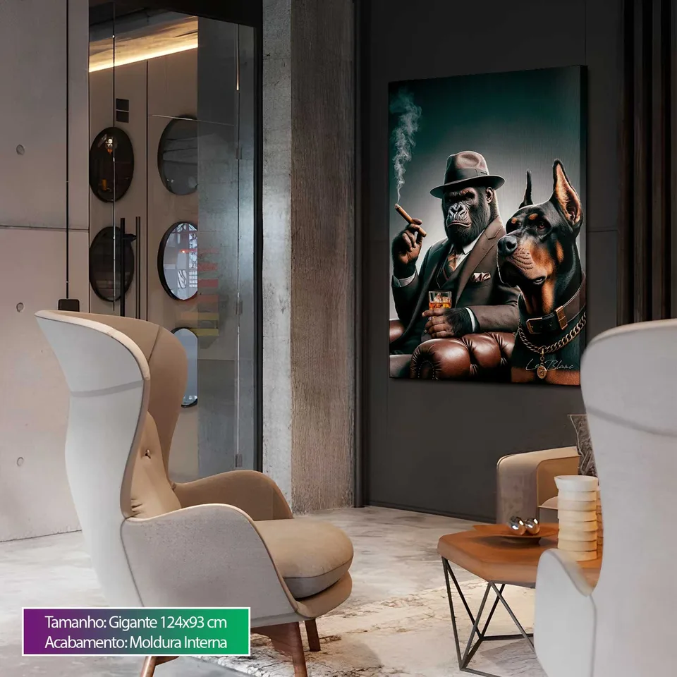 Quadro Gorila Gangster e Seu Cão, de Le Blanc — foto 9