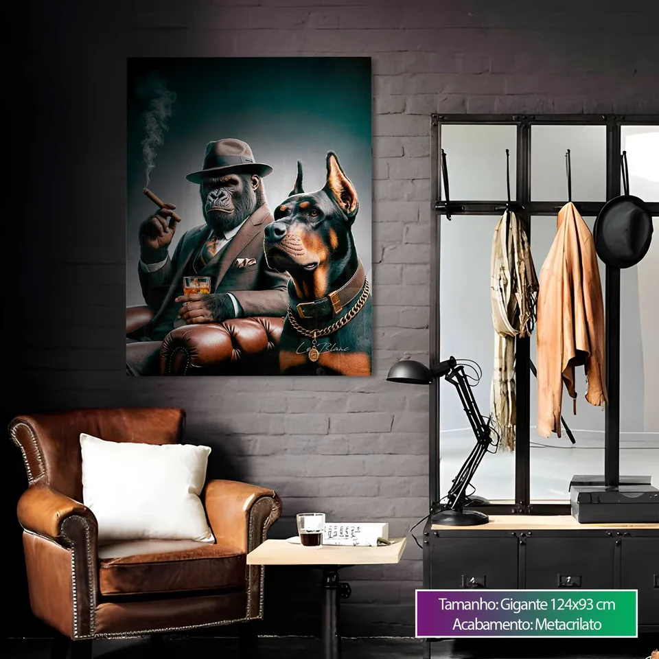 Quadro Gorila Gangster e Seu Cão, de Le Blanc — foto 10