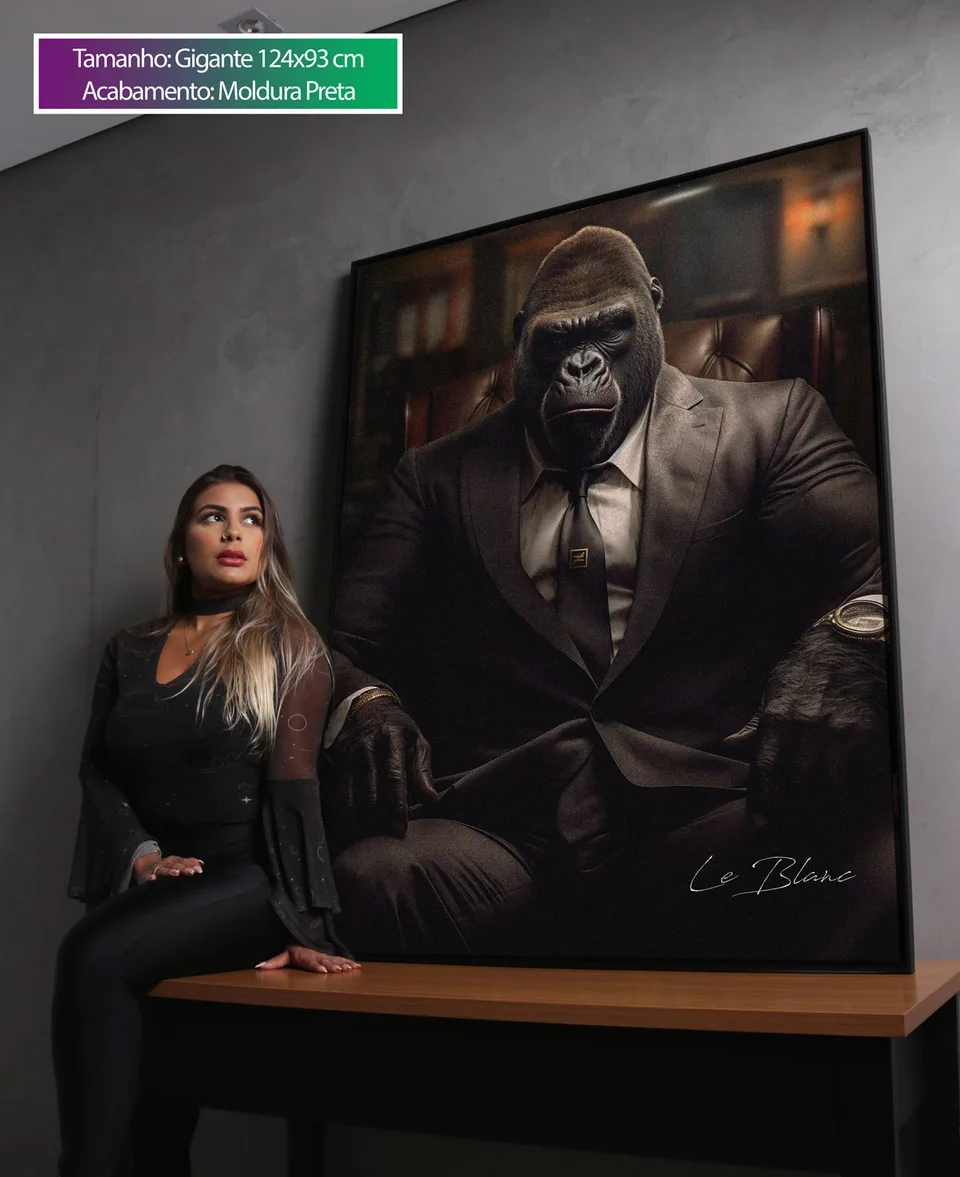 Quadro Gorila Patrão para escritório, de Le Blanc — foto 5