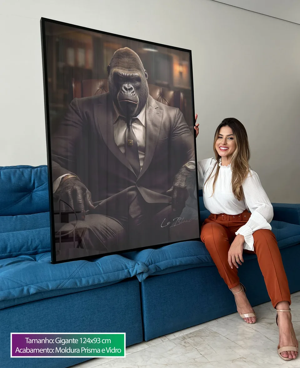 Quadro Gorila Patrão para escritório, de Le Blanc — foto 6