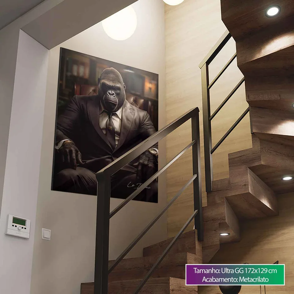 Quadro Gorila Patrão para escritório, de Le Blanc — foto 8