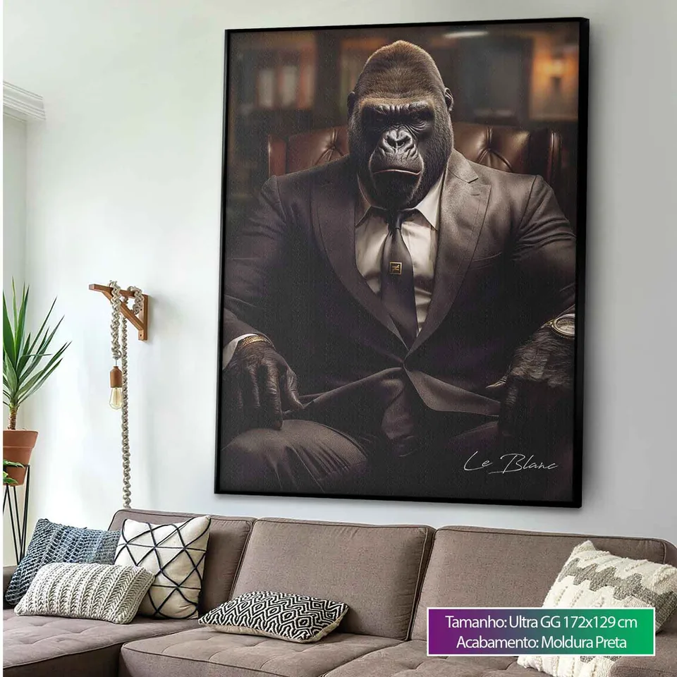 Quadro Gorila Patrão para escritório, de Le Blanc — foto 10