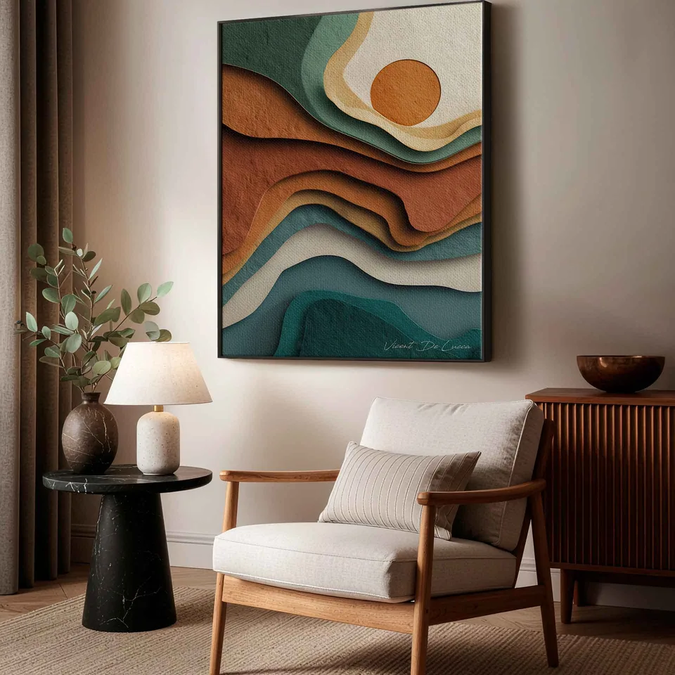 Quadro Horizonte em Camadas, de Vicent de Lucca — foto 2