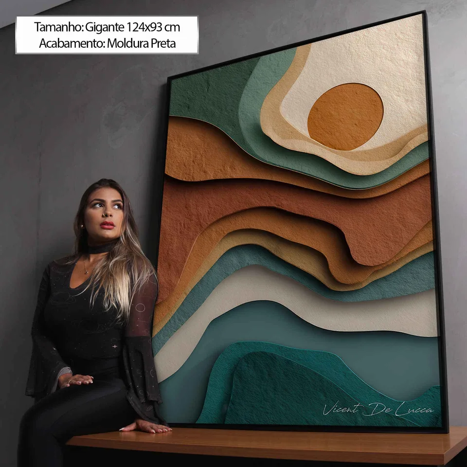 Quadro Horizonte em Camadas, de Vicent de Lucca — foto 3
