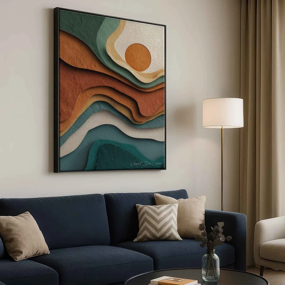 Quadro Horizonte em Camadas, de Vicent de Lucca — foto 4