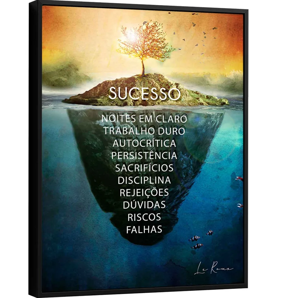 Quadro Ilha do Sucesso - Quadros de Motivação | QuadrosDecorativos.com