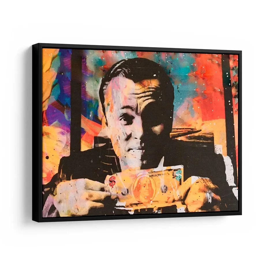 Quadro Invencível com moldura de filete preta