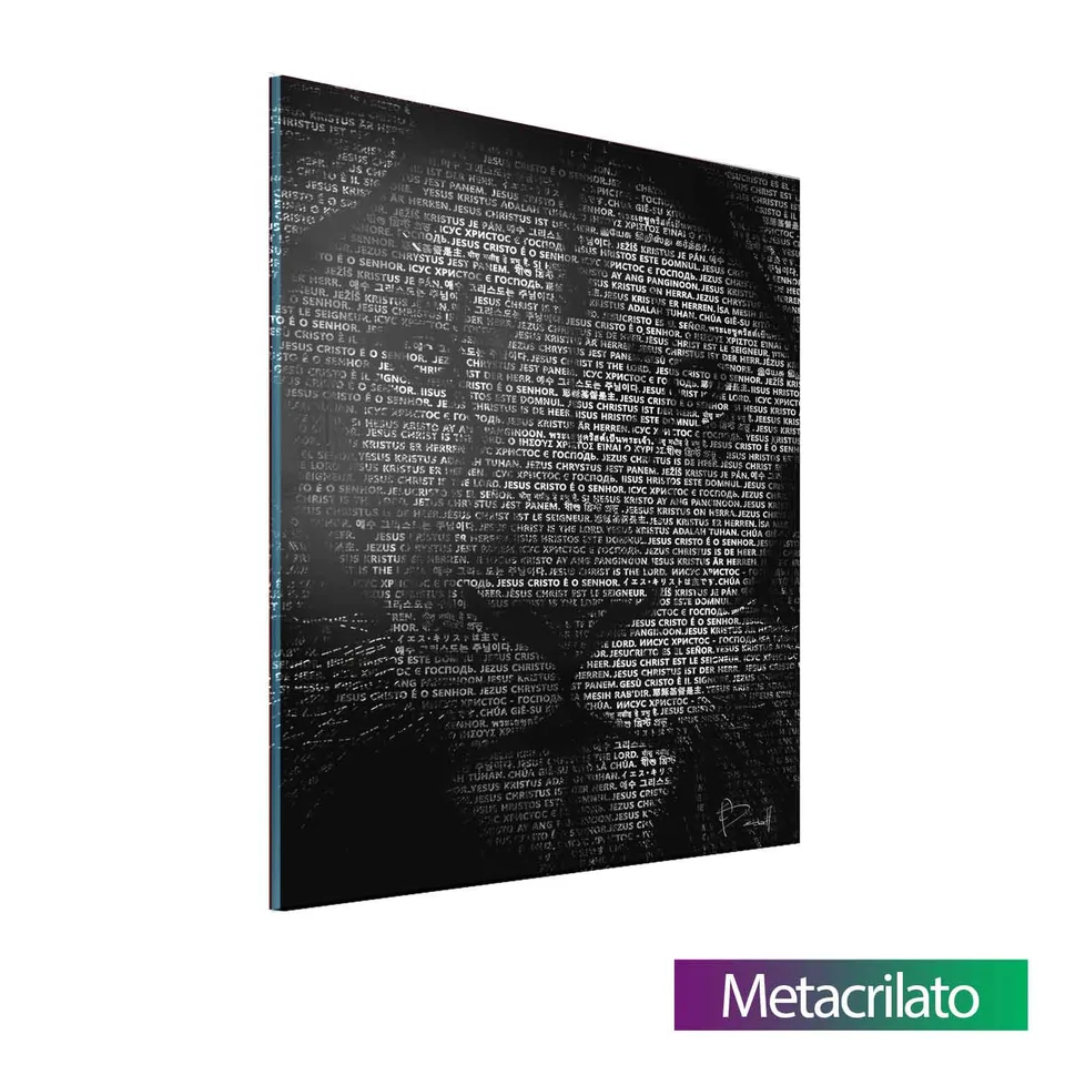 Quadro Jesus Cristo é o Senhor com acabamento em metacrilato