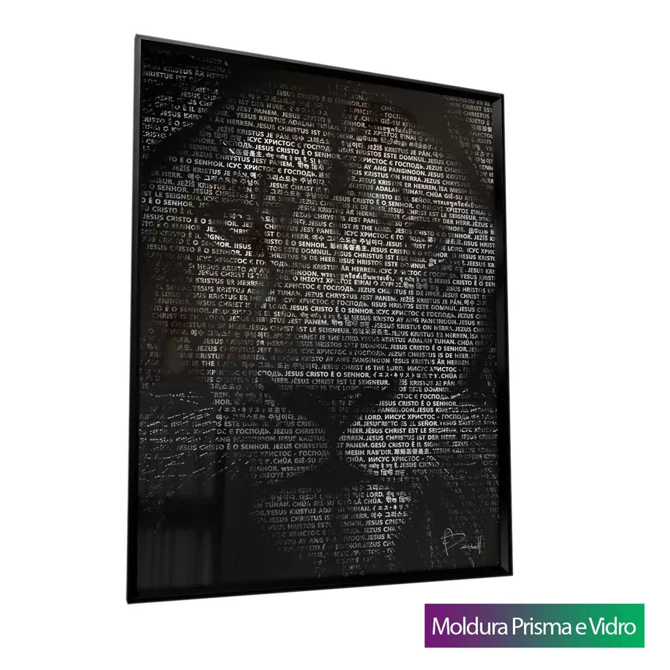 Quadro Jesus Cristo é o Senhor com moldura Prisma e vidro