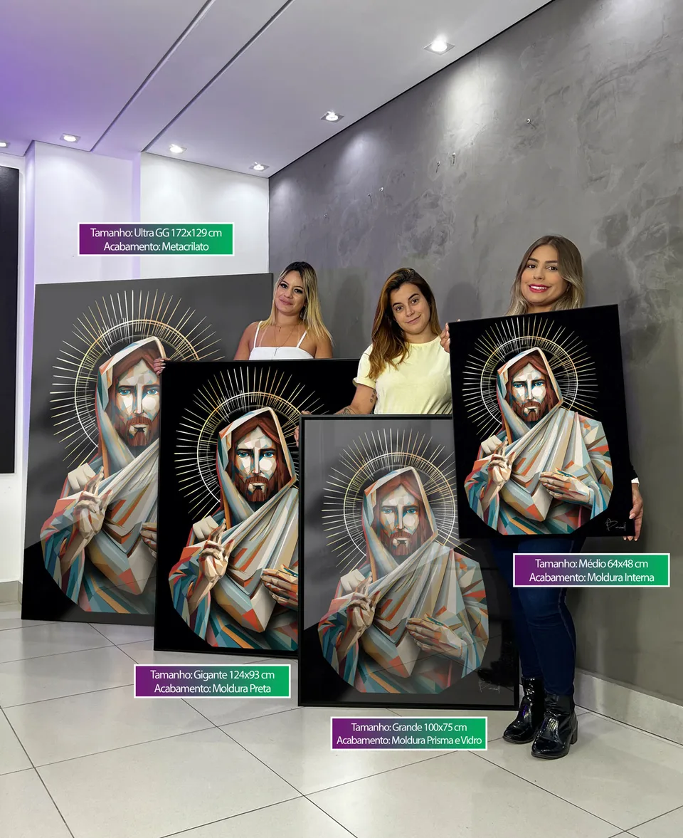 Quadro Jesus Geométrico, de Benoit — foto 2