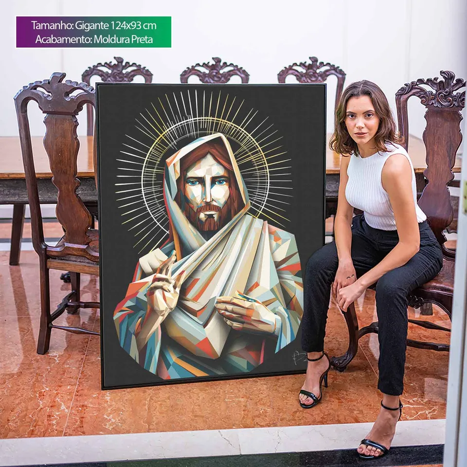 Quadro Jesus Geométrico, de Benoit — foto 4