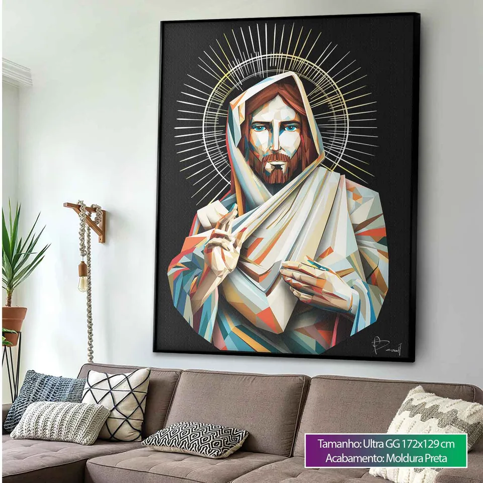 Quadro Jesus Geométrico, de Benoit — foto 5