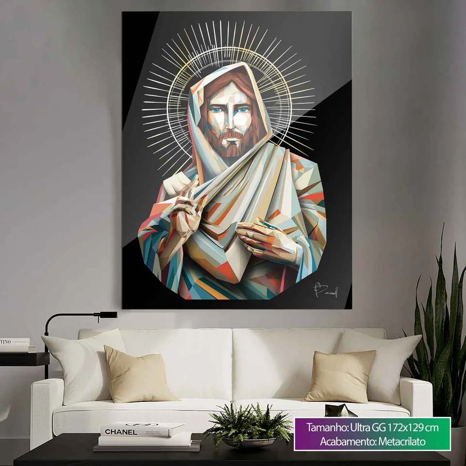 Quadro Jesus Geométrico, de Benoit — foto 6
