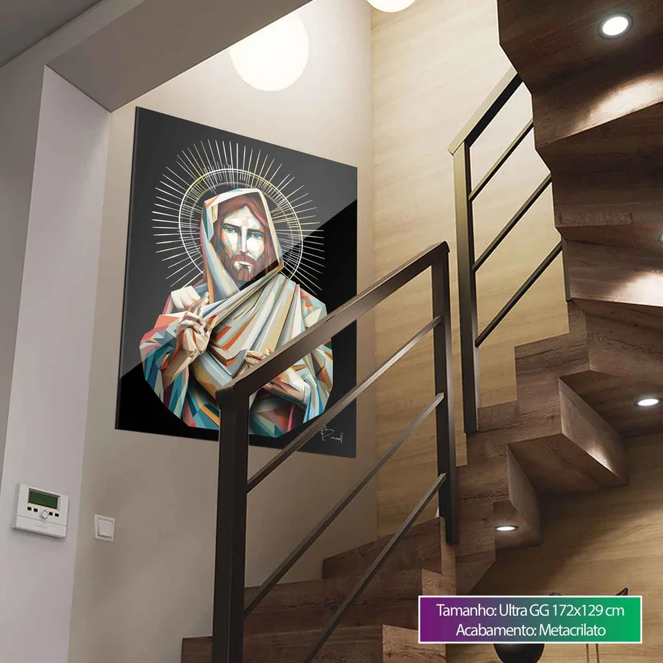 Quadro Jesus Geométrico, de Benoit — foto 7