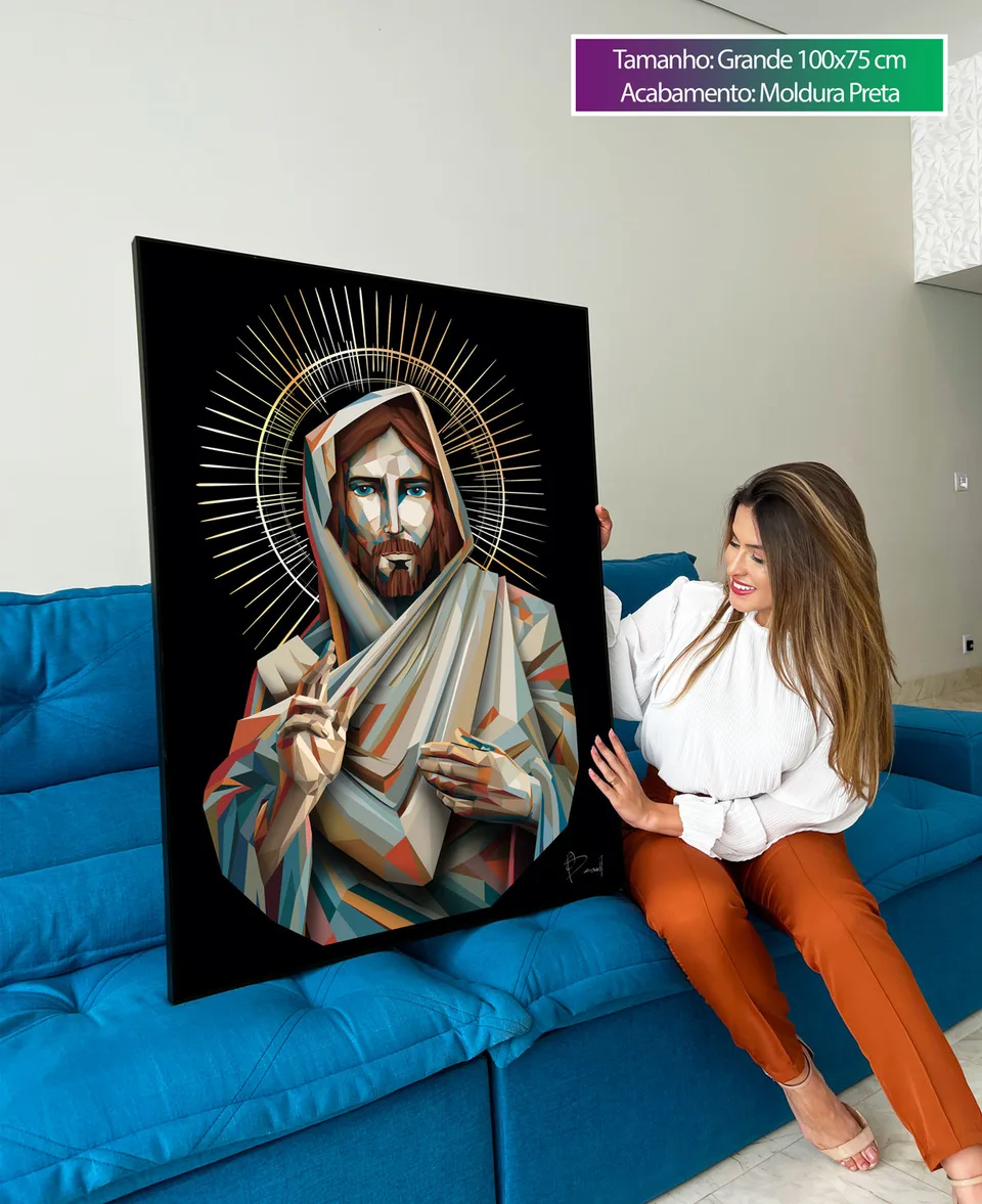 Quadro Jesus Geométrico, de Benoit — foto 9