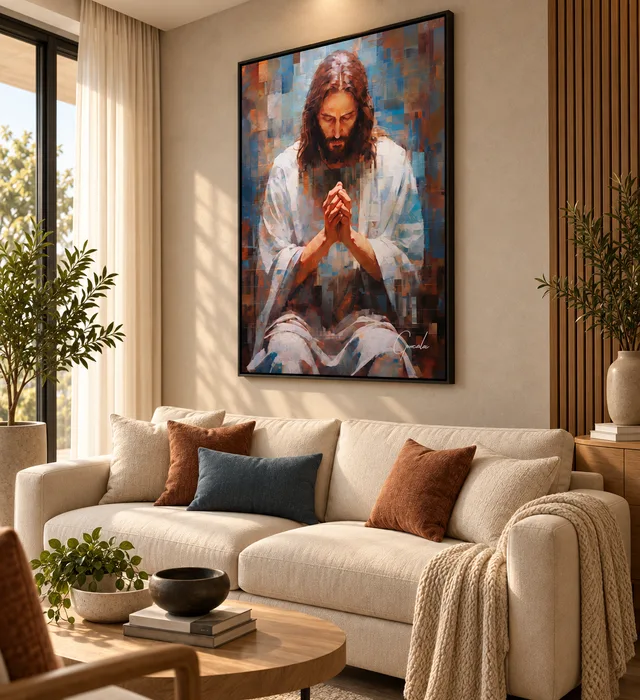 Quadro Jesus Grid Art