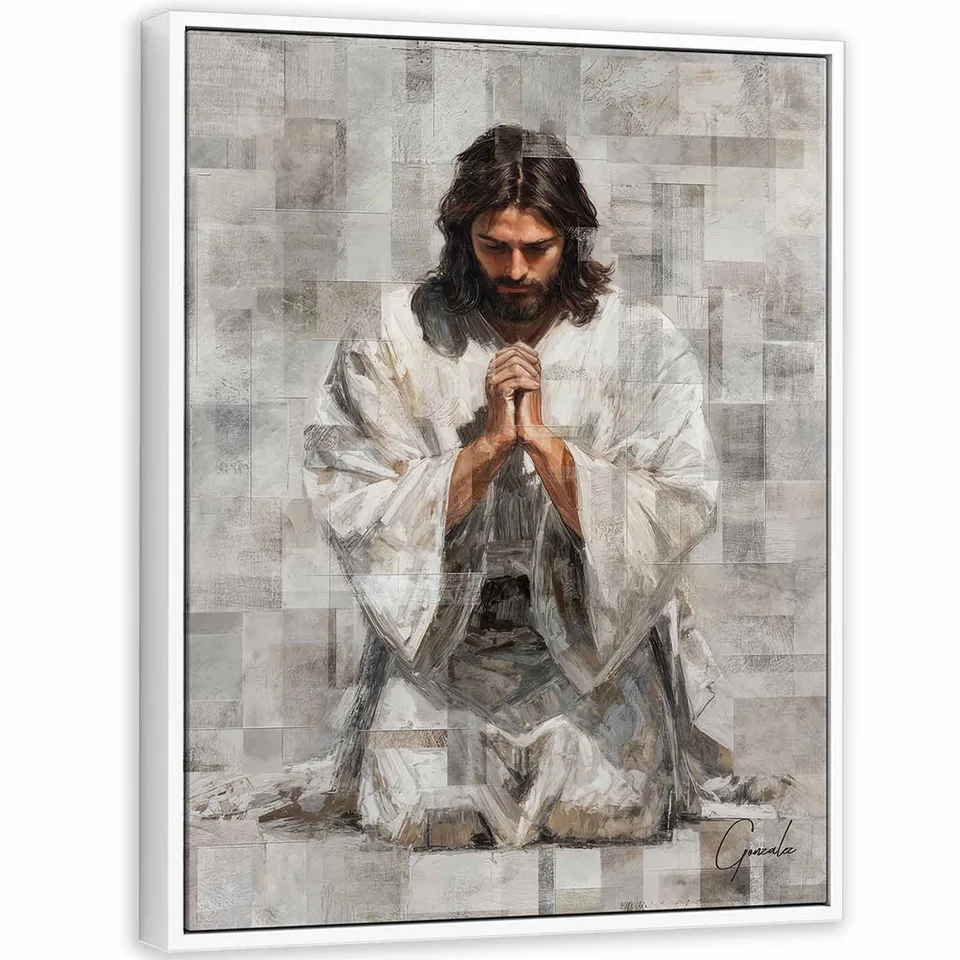 Quadro Jesus Grid Art Minimalista