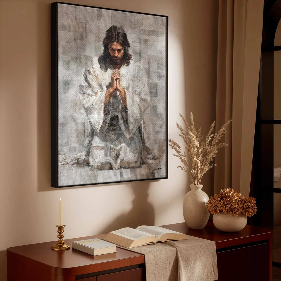 Quadro Jesus Grid Art Minimalista, de Gonzalez — foto 2