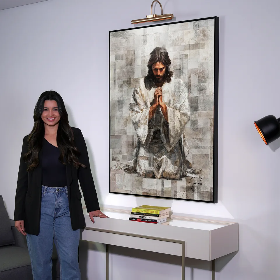 Quadro Jesus Grid Art Minimalista, de Gonzalez — foto 5