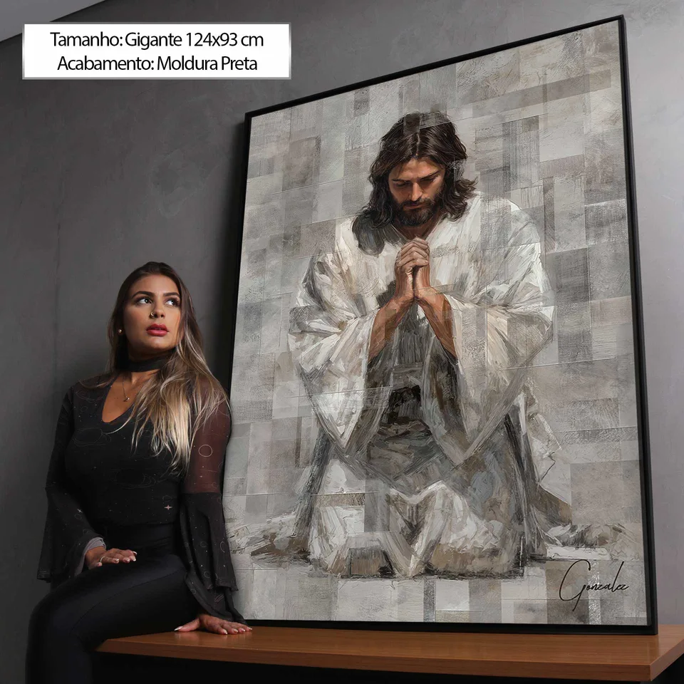 Quadro Jesus Grid Art Minimalista, de Gonzalez — foto 8