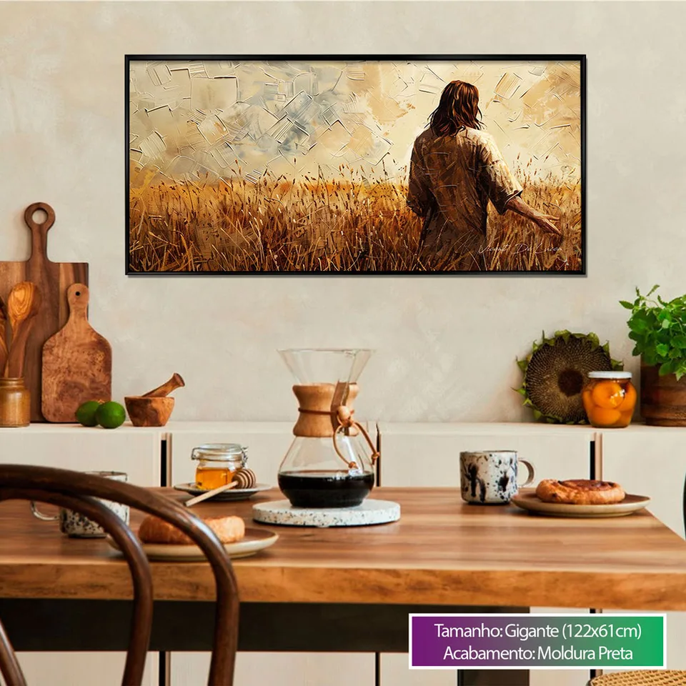 Quadro Jesus no Campo de Trigo, de Vicent de Lucca — foto 3