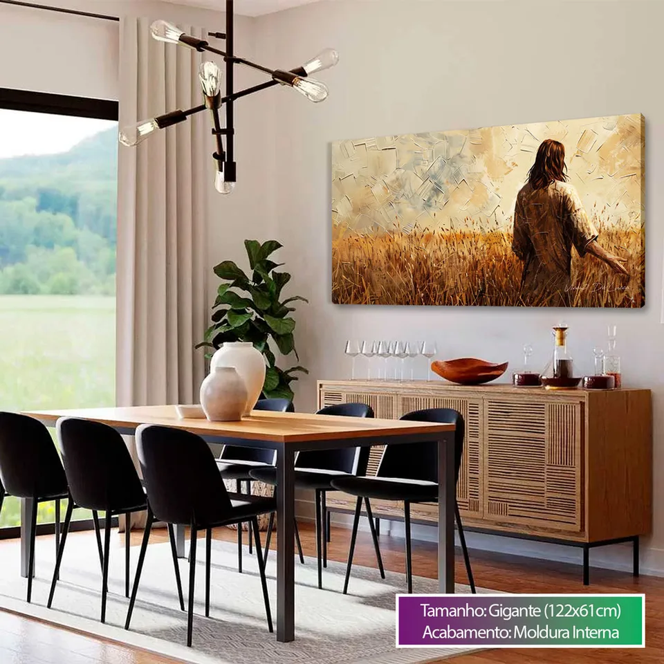 Quadro Jesus no Campo de Trigo, de Vicent de Lucca — foto 5