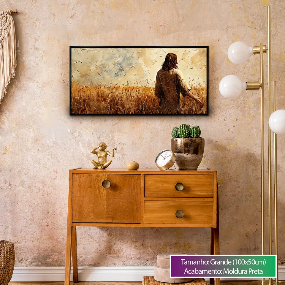 Quadro Jesus no Campo de Trigo, de Vicent de Lucca — foto 6